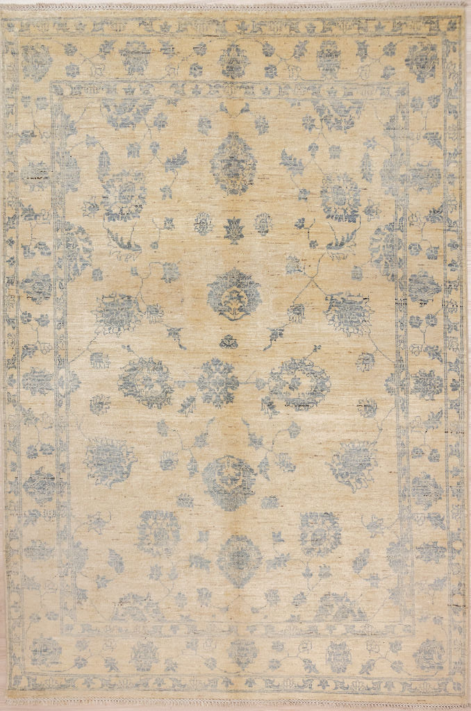 Cream Afghan Chobi Wool Rug 253cm x 156cm