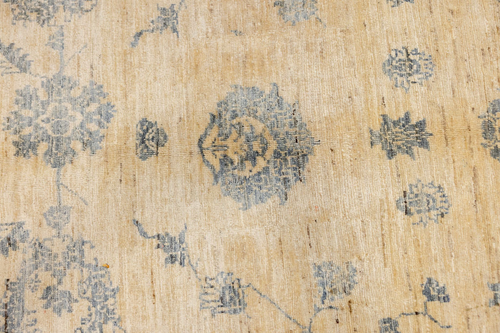 Cream Afghan Chobi Wool Rug 253cm x 156cm