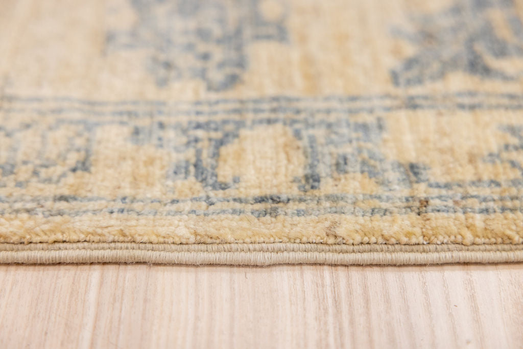 Cream Afghan Chobi Wool Rug 253cm x 156cm