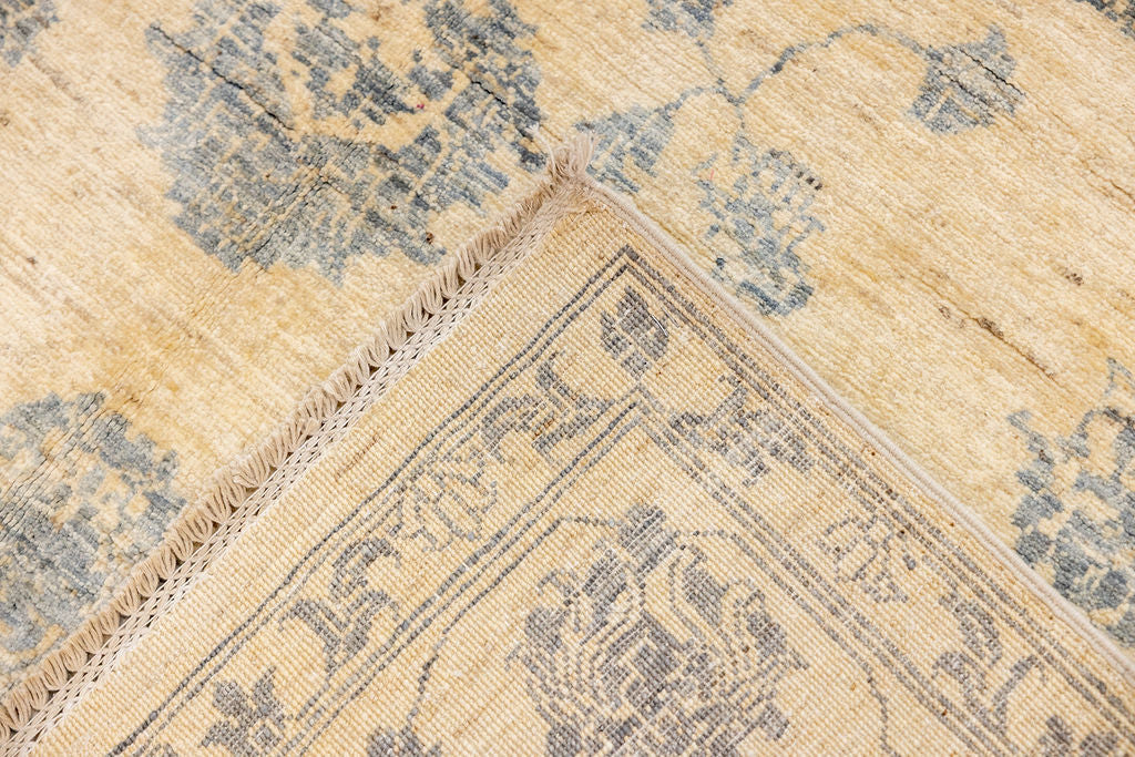 Cream Afghan Chobi Wool Rug 253cm x 156cm