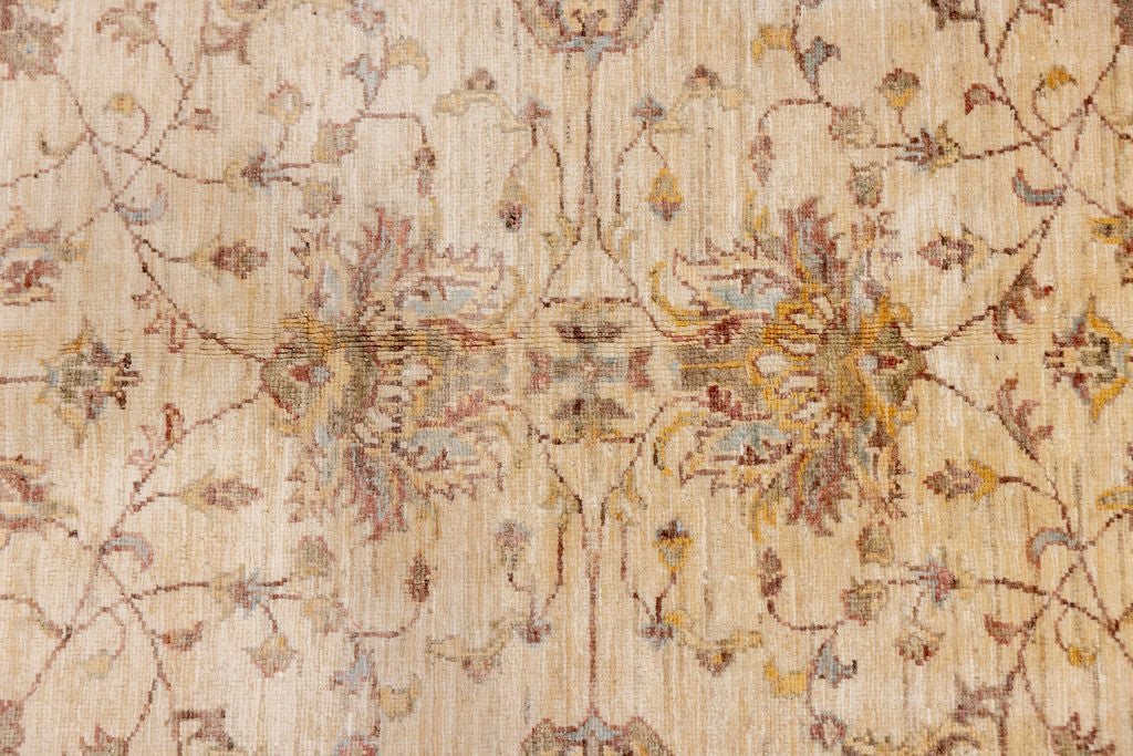 Cream Afghan Chobi Wool Rug 227cm x 168cm