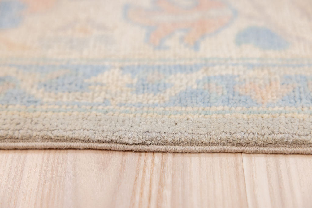 Grey Muted Afghan Oushak Chobi Wool Rug 268cm x 172cm