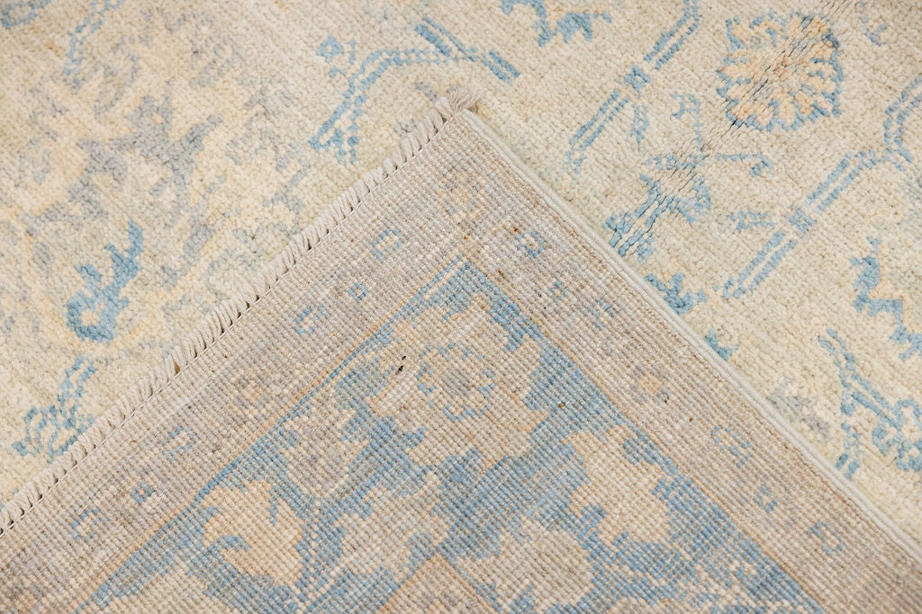 Muted Blue Afghan Chobi Wool Rug 180cm x 118cm