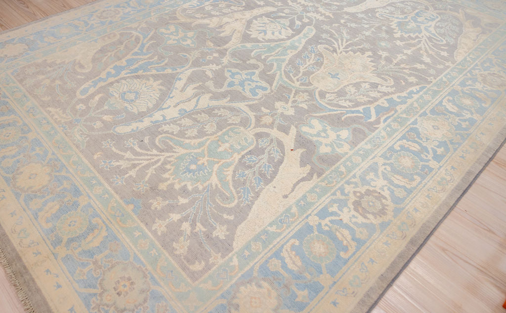 Muted Brown Afghan Chobi Wool Rug 297cm x 204cm