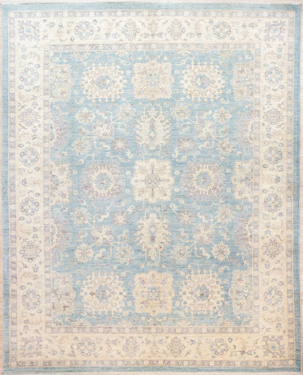 Blue Afghan Chobi Wool Rug 296cm x 249cm