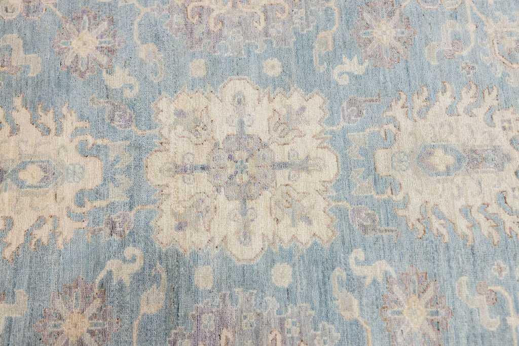Blue Afghan Chobi Wool Rug 296cm x 249cm