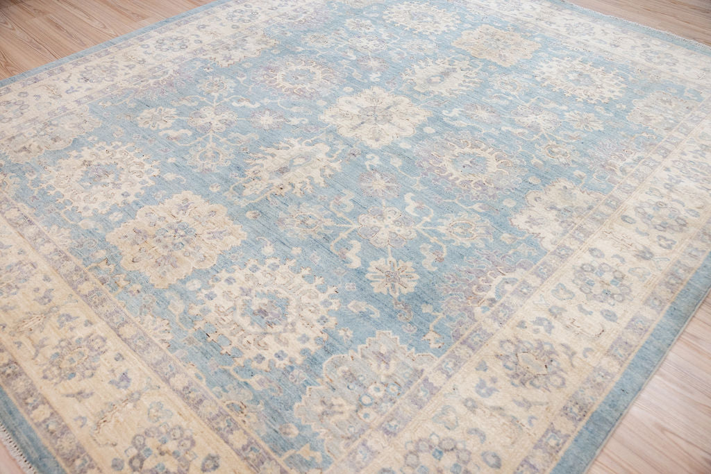 Blue Afghan Chobi Wool Rug 296cm x 249cm