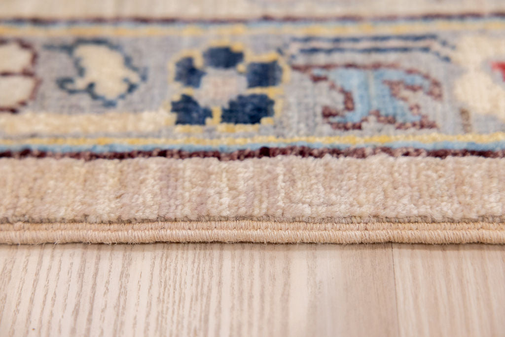 Light Peach Fine Afghan Chobi Wool Rug 363cm x 277cm