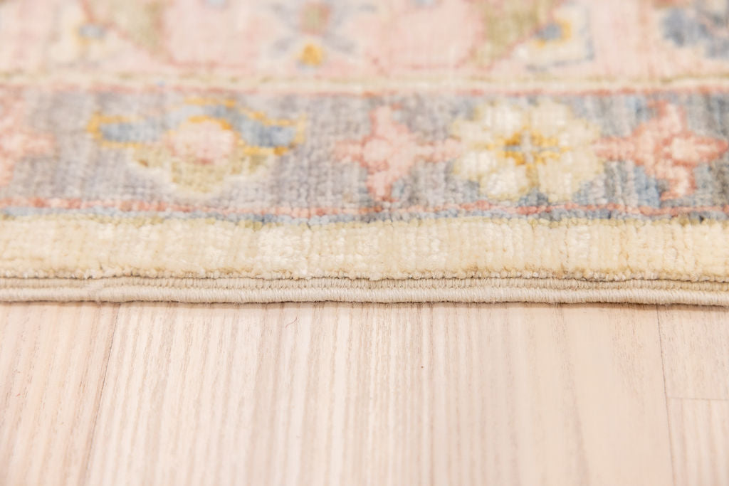 Pink Cream Natural Afghan Chobi Wool Rug 373cm x 269cm