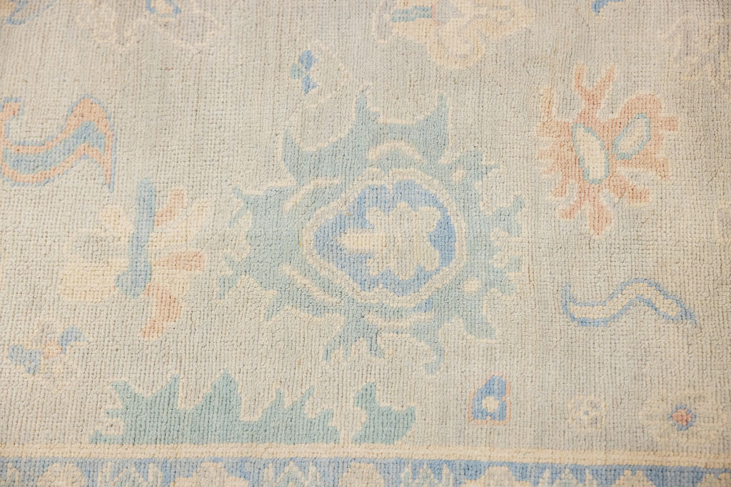 Grey Peach Afghan Chobi Wool Rug 233cm x 197cm