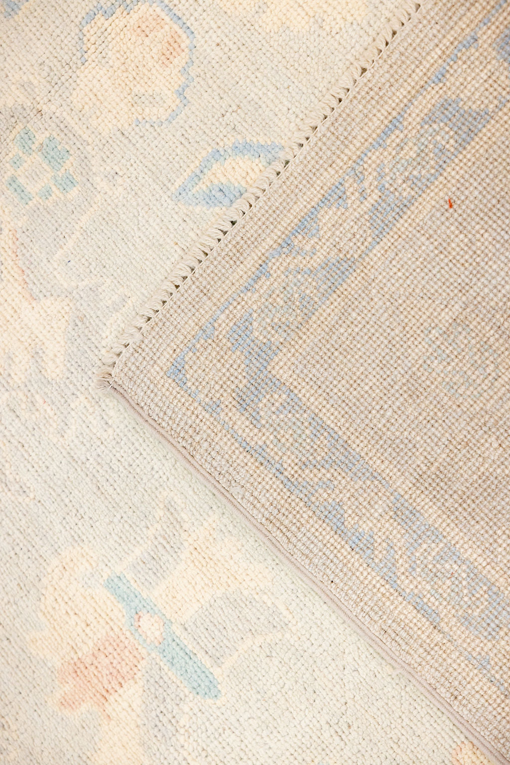 Grey Peach Afghan Chobi Wool Rug 233cm x 197cm