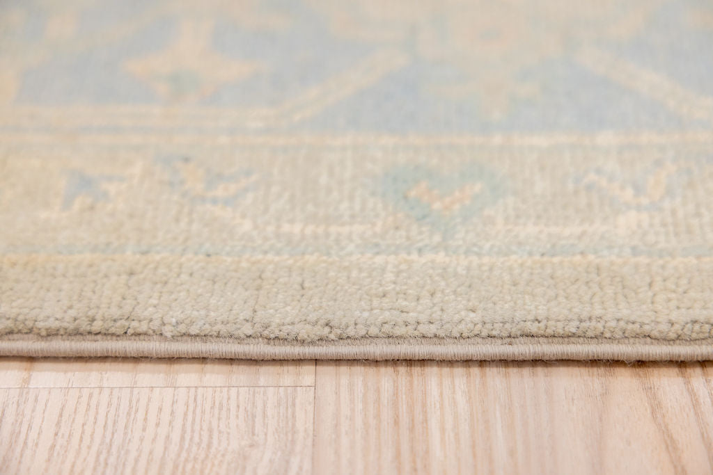 Grey Muted Afghan Chobi Wool Rug 284cm x 198cm