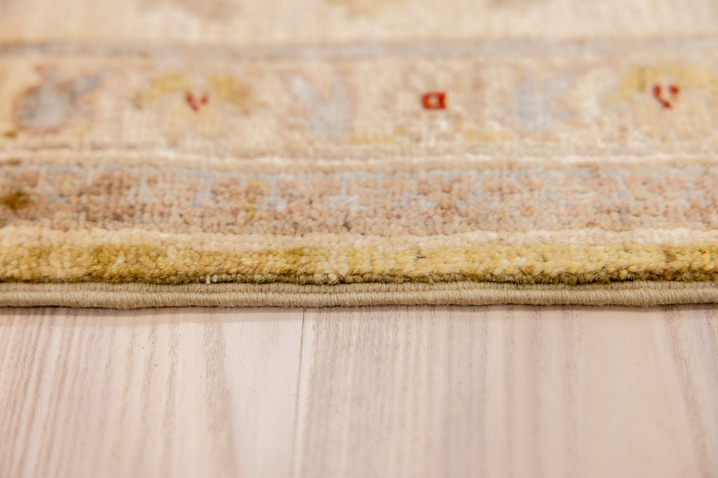 Olive Green Afghan Chobi Wool Rug 286cm x 248cm