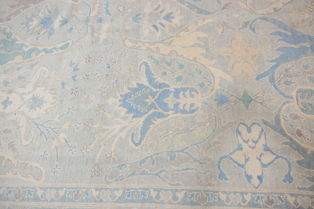 Grey Blue Afghan Chobi Wool Rug 362cm x 278cm