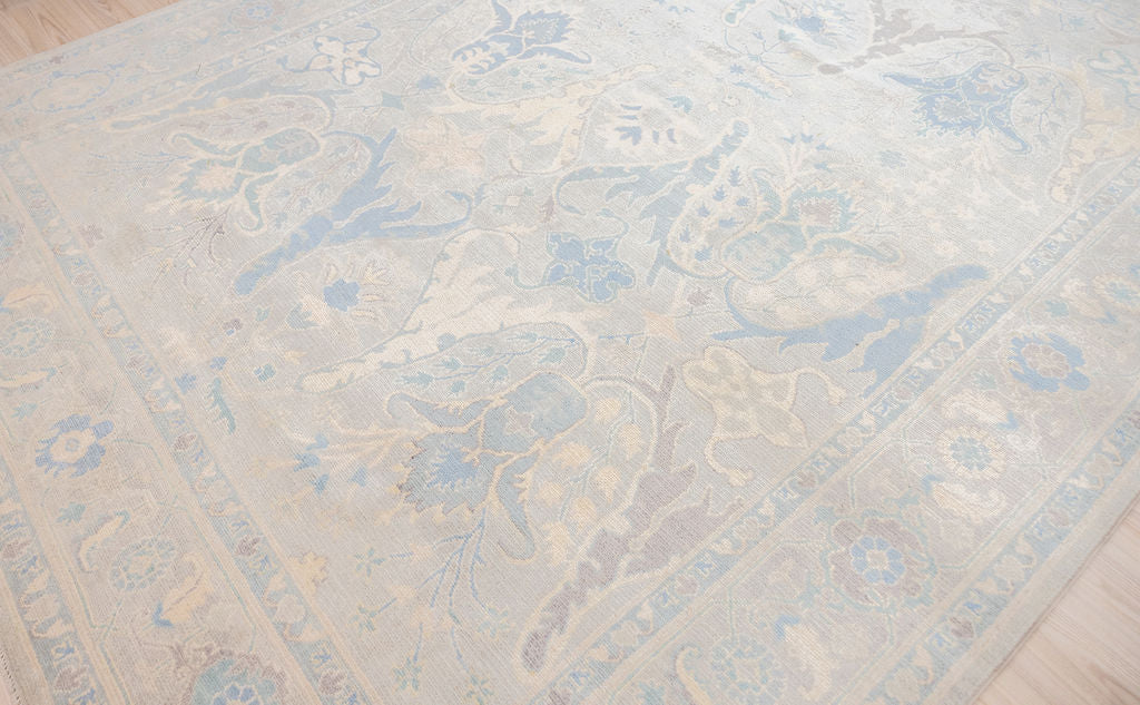 Grey Blue Afghan Chobi Wool Rug 362cm x 278cm