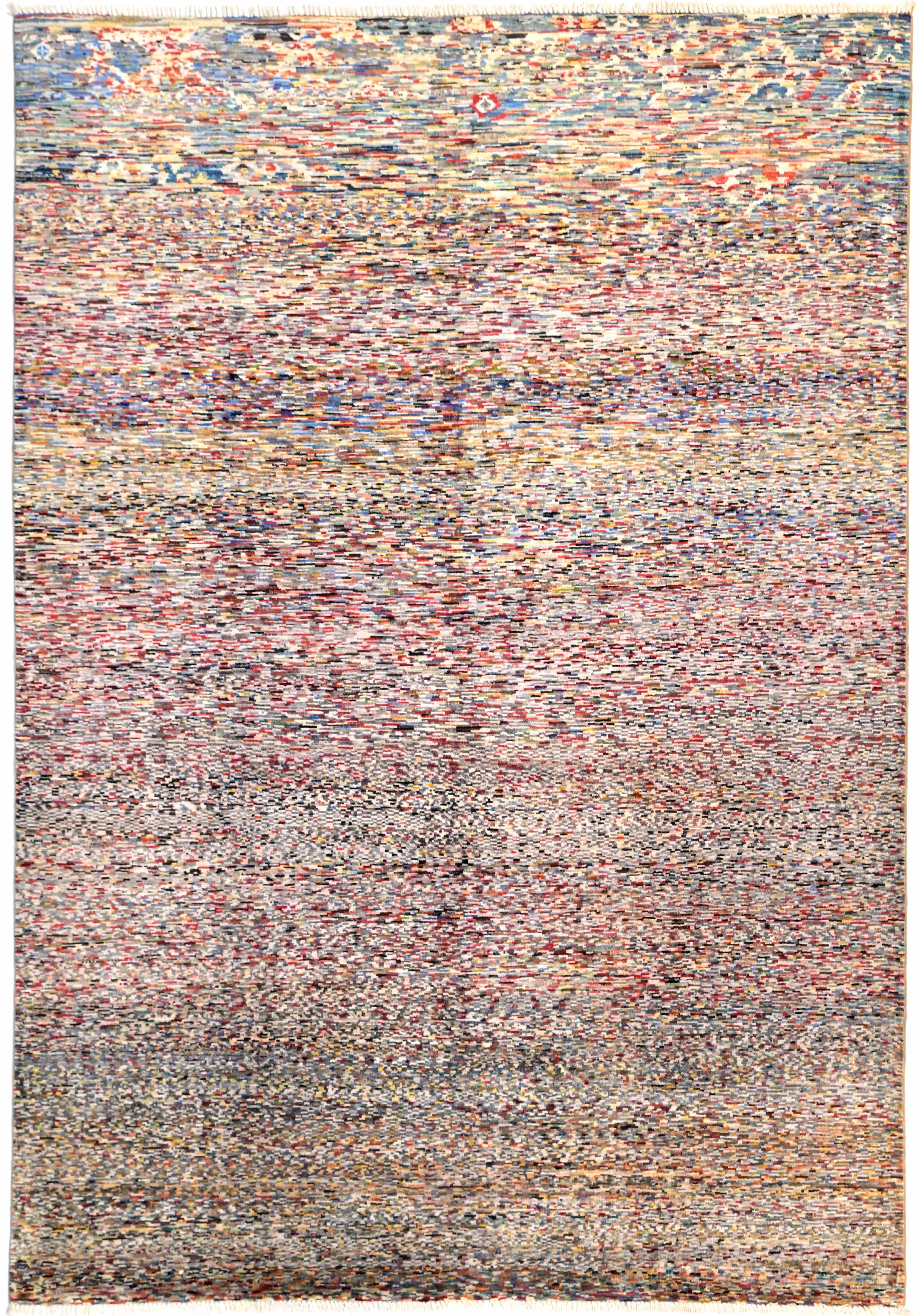Authentic Handknotted Multicolour Afghan Chobi Stripi Rug 299cm x 207cm
Colours are all made from natural vegetable dyes