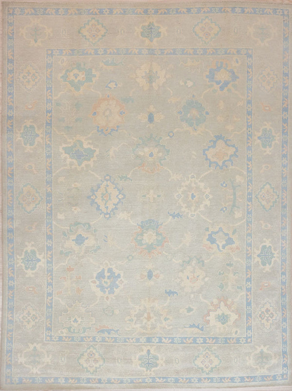 Authentic Hand Knotted Muted Grey Afghan Oushak Chobi Wool Rug 301cm x 244cm suitable for large areas
Paler tones of pure hand dyed wool conspire to make a contemporary casual masterpiece with just a hint left of a traditional border
Muted grey, pinkand blue tones all made from natural vegetable dyes
Oushak Design light toned rug brightens your interior and opens your space
Having a light and dark aspect is a trademark of Handmade Rugs
Durable and Wear Resistant Suitable for High Traffic Areas
