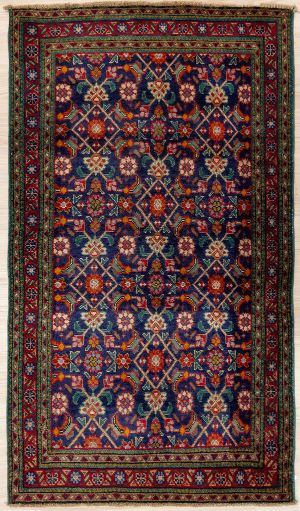 Navy Persian Hamadan Wool Rug 163cm x 92cm
Beautiful pictorial floral garden motifs. Close packed design.
Having a light and darker aspect is a trademark of Handmade Rugs
Durable and Wear Resistant Suitable for High Traffic Areas.All Colours in This Piece Originate from Natural vegetable dyes.Durable and Wear Resistant Suitable for High Traffic Areas