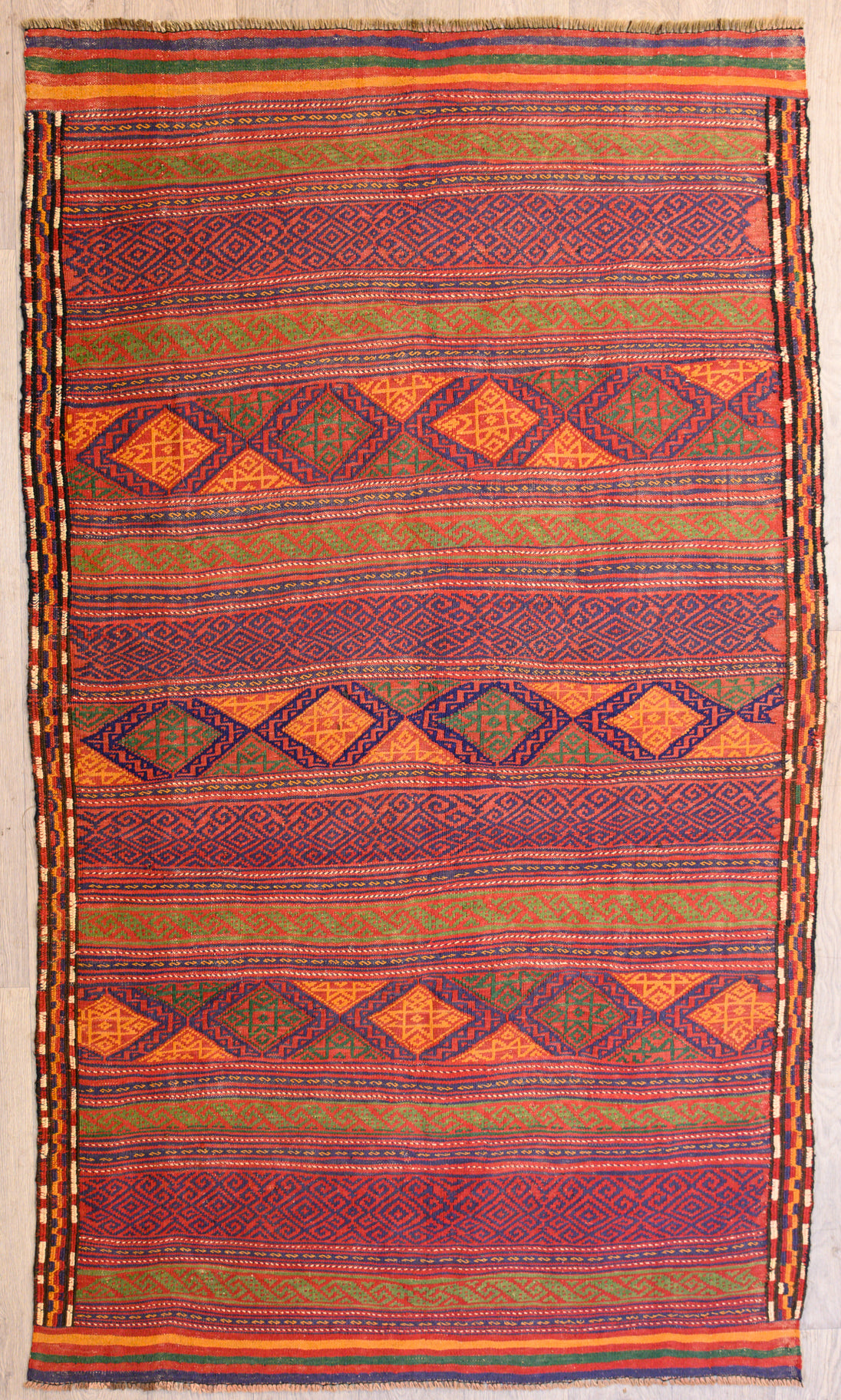 Persian Sumak Wool Rug, durable colourful wool flatweave