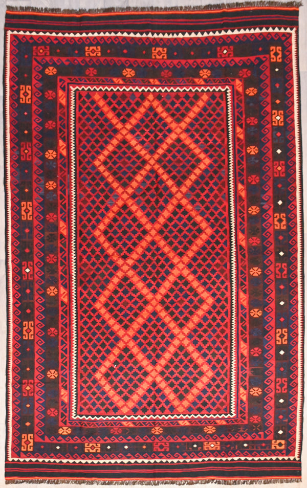 Red Large Maymana Persian Kilim Wool Rug 386cm x 245cm