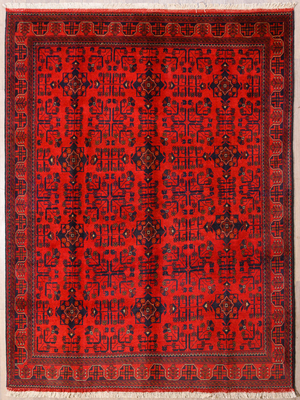 Authentic Hand woven Red Afghan Khal Wool Rug 240cm x 172cm&nbsp;
Most well known in the afghan rug range, unique broken tree design&nbsp;

Red colour tone made from the ancient method of dying using pomegranate skin and madder root.