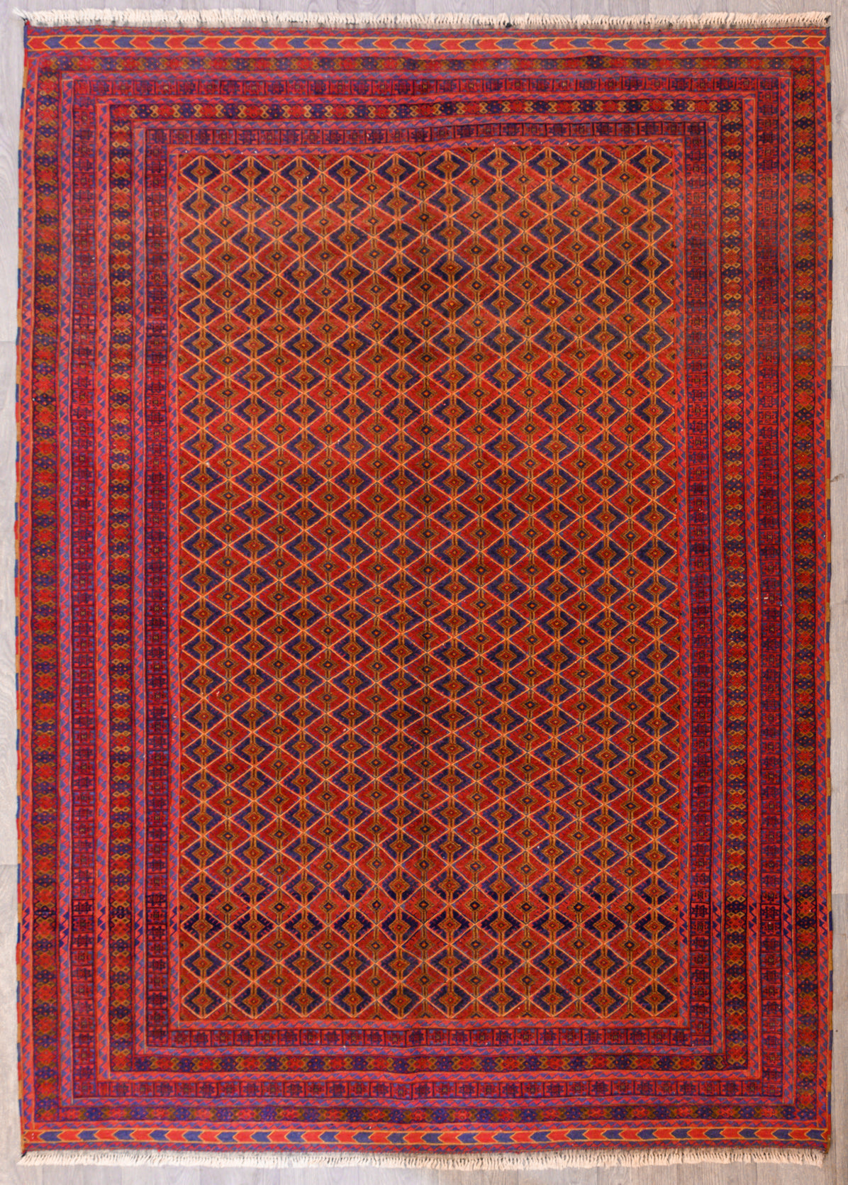 Red Fine Persian Meshwani Wool Rug 284cm x 204cm