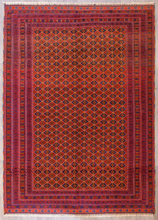 Red Fine Persian Meshwani Wool Rug 284cm x 204cm