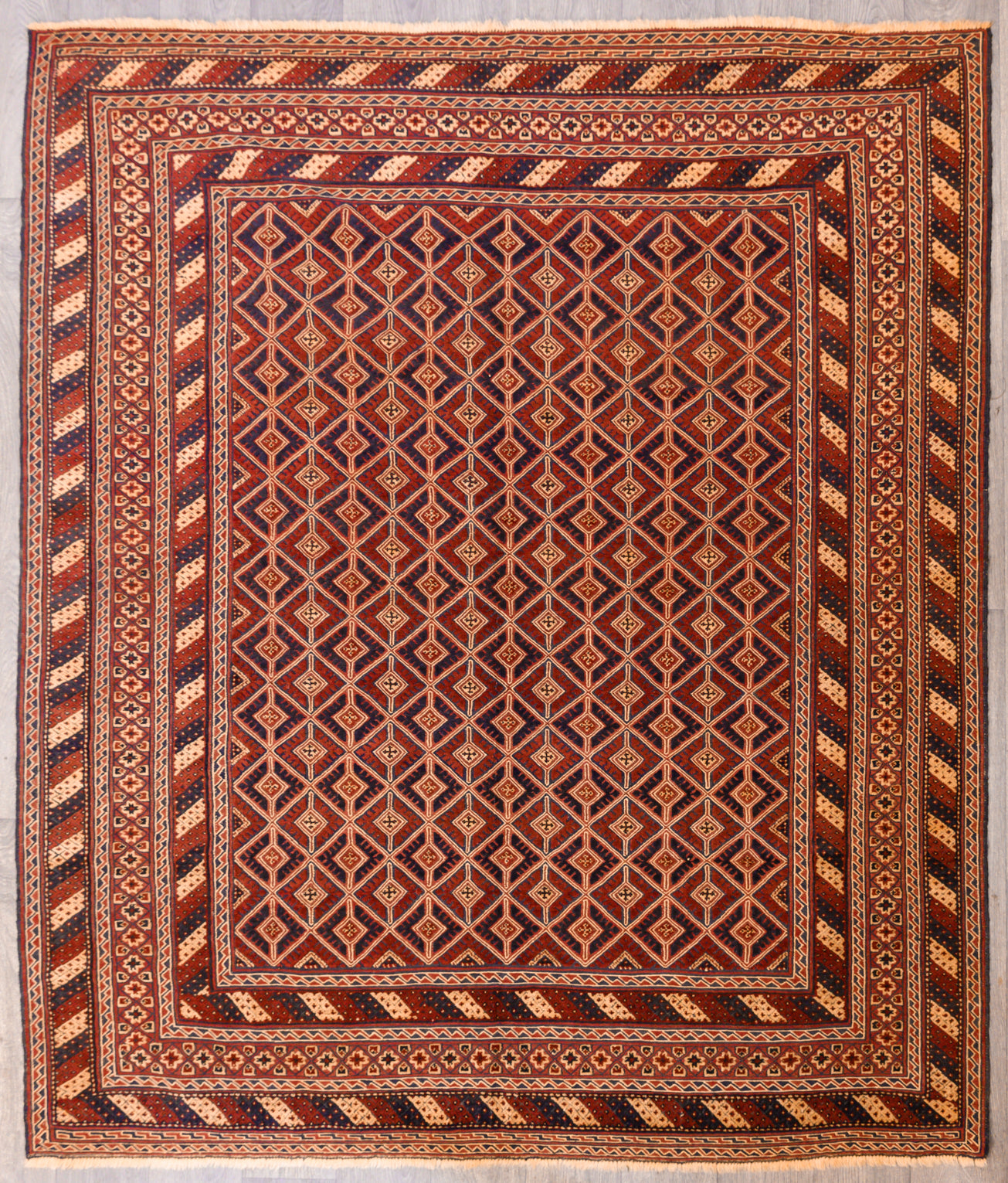 Red Fine Persian Meshwani Wool Rug 240cm x 200cm