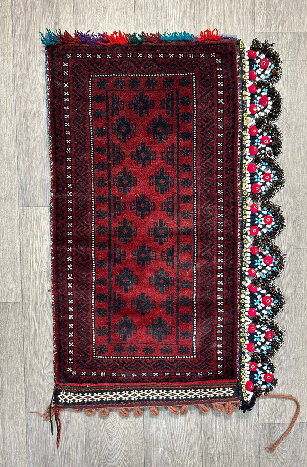 Authentic Handknotted Red Persian Tribal Tent Pillow Unfilled 120cm x 65cm
Unfilled Handmade Pillow case perfect for Tents, Cafes and Alfresco areas
All Colors in This Piece Originate from Natural Vegetable Dyes