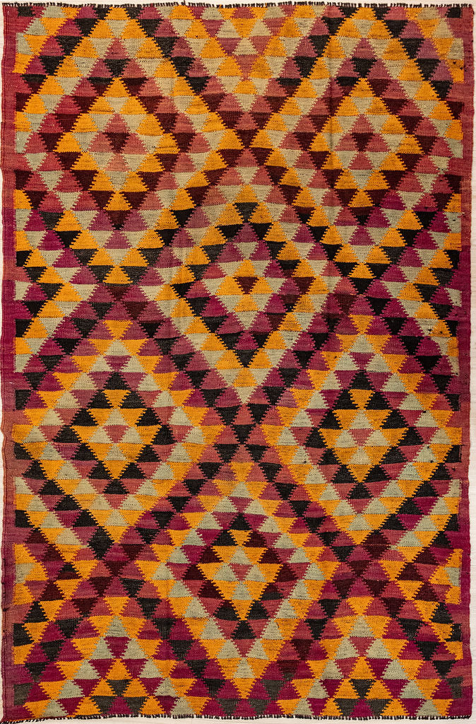 Authentic Handknotted Vintage Persian Kilim 245cm x 157cm&nbsp;

Kilims are a flat-weave rug used for over a millennium in Tribal areas of Central Asia or Anatolia. Historically used by nomads as tent floor covering, carried on horseback for its lightweight nature
Perfect for a summer rug, rural or coastal setting&nbsp;
