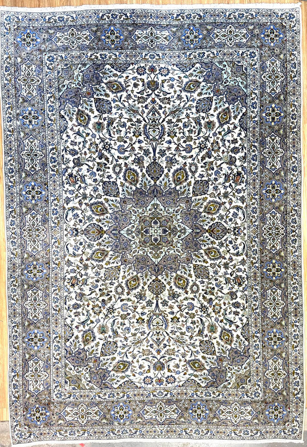 Fine Beige Persian Kashan Wool Rug 420cm x 300cm