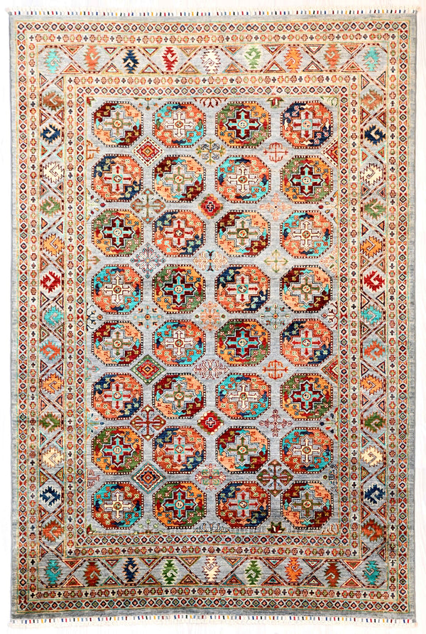 Fine Wool Geometric Chobi Rug (172w x 253h)