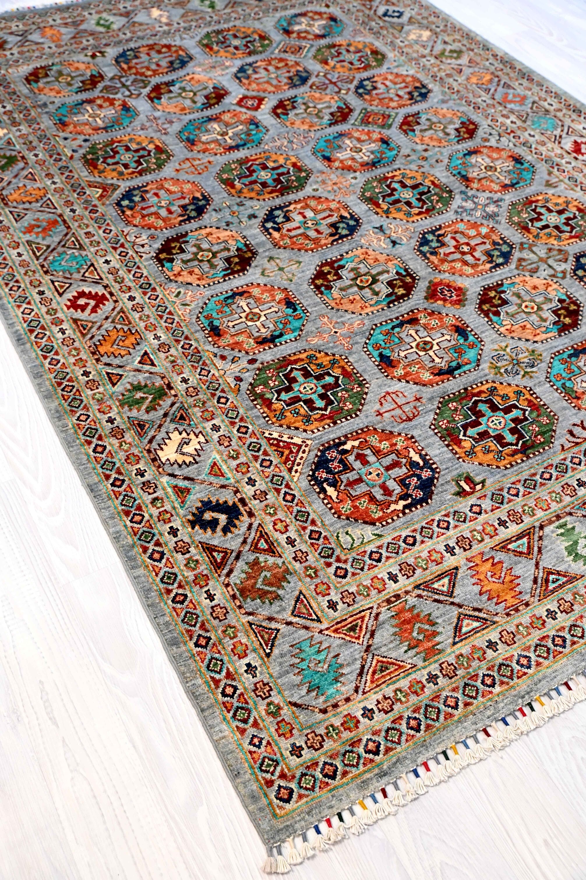 Fine Wool Geometric Chobi Rug (172w x 253h)