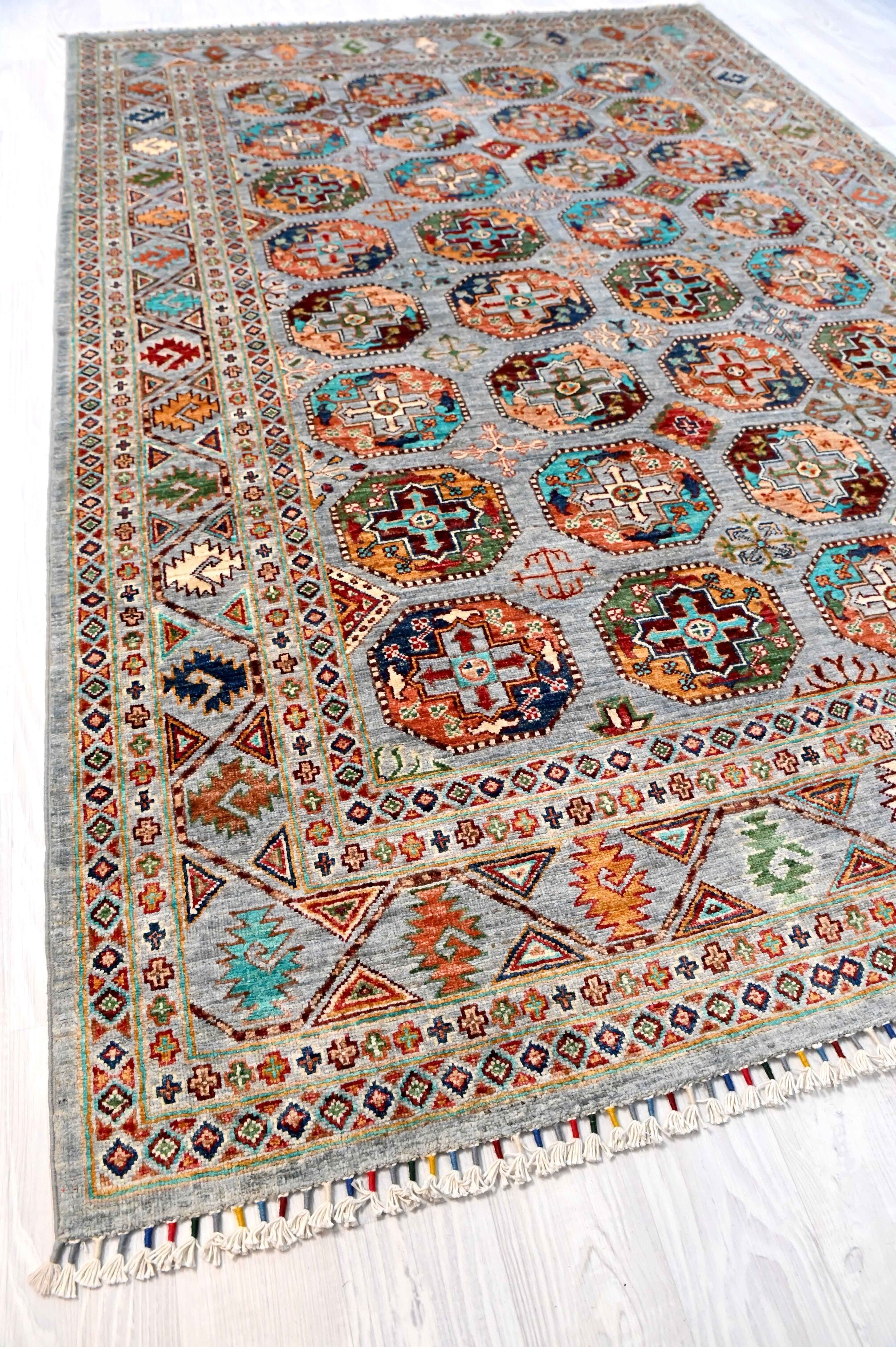 Fine Wool Geometric Chobi Rug (172w x 253h)