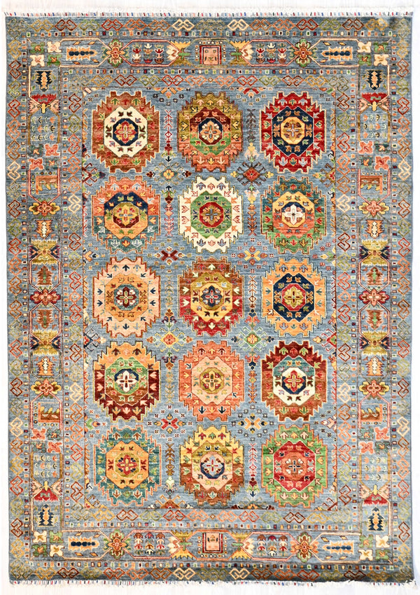 Fine Wool Geometric Chobi Rug (177w x 243h)