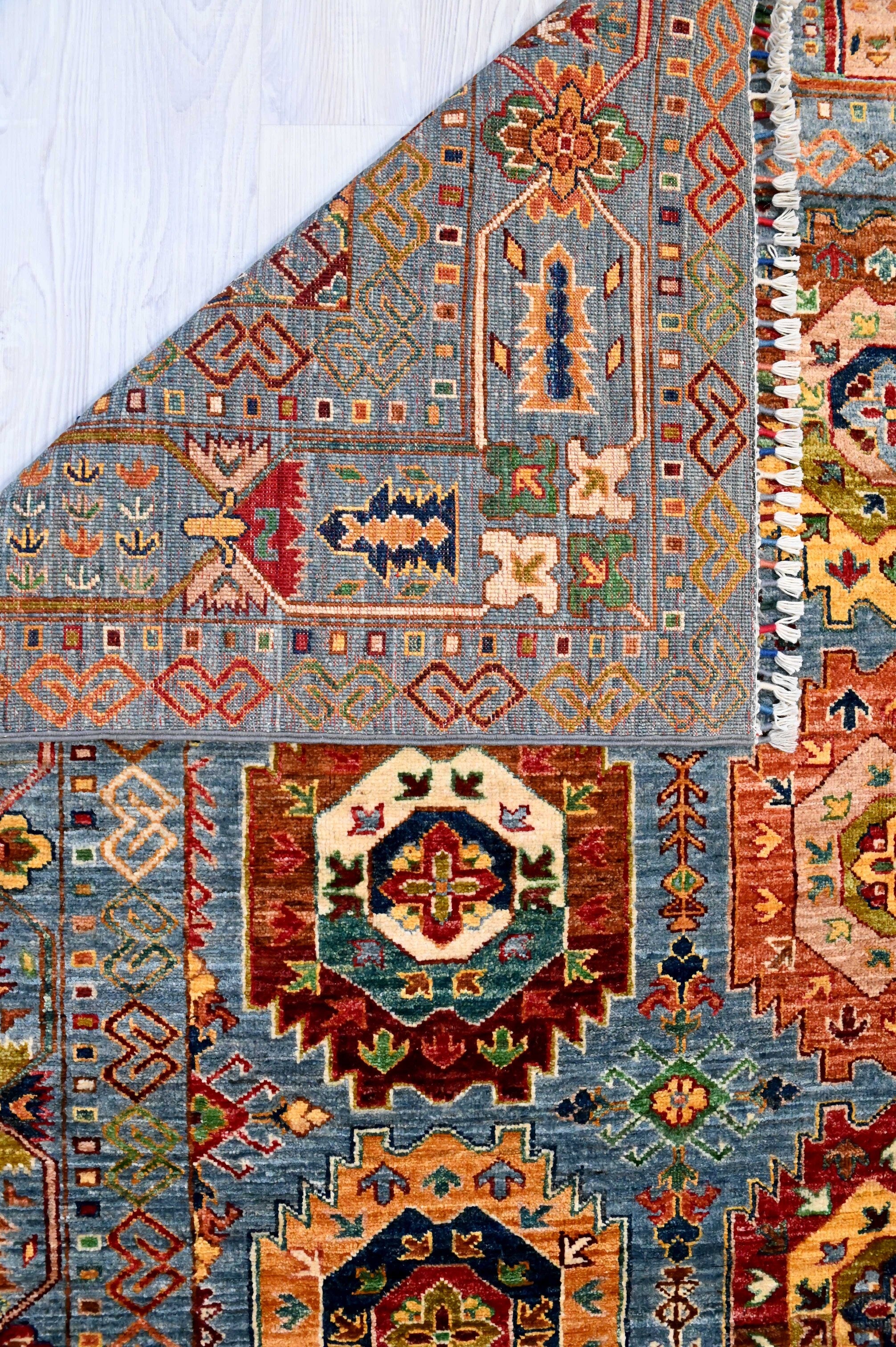 Fine Wool Geometric Chobi Rug (177w x 243h)