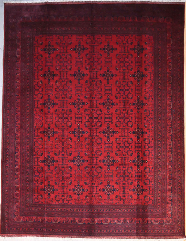 Red Tone Afghan Khal Wool Rug 300cm x 200cm