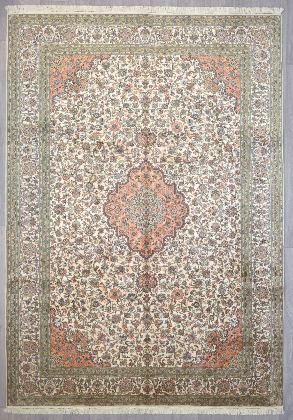 Kashmiri Super Fine Pure Silk Rug (286h x 204w)