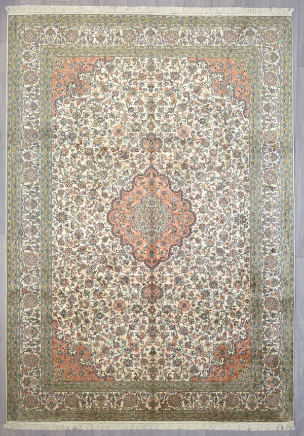 Kashmiri Super Fine Pure Silk Rug (286h x 204w)