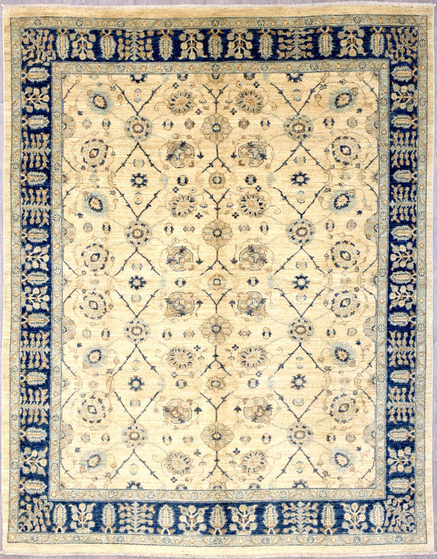 Cream Afghan Chobi Wool Rug. Light and Fresh but durable and easy to clean 238cm x 297cm