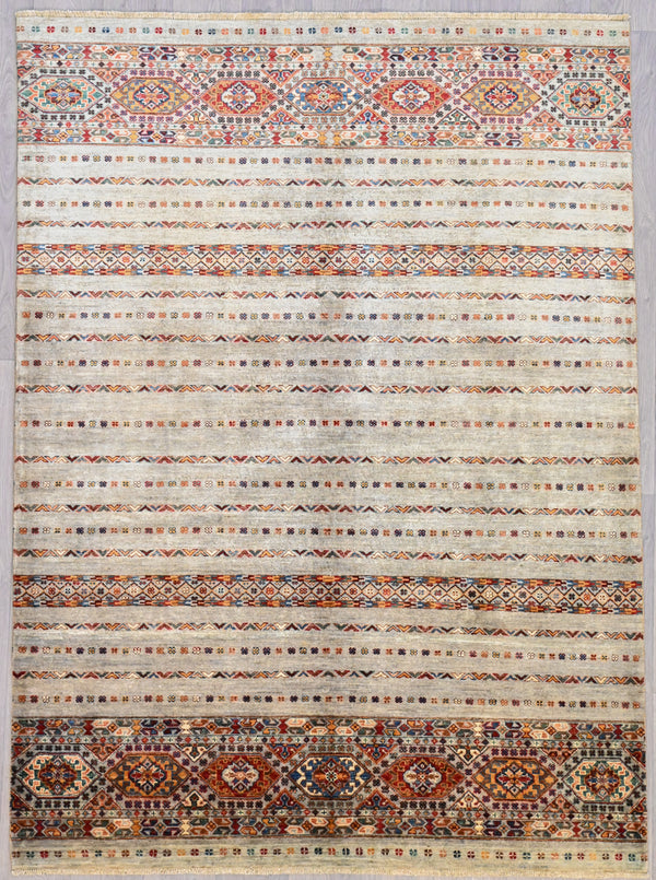 Khurjin Veg Dye Chobi Afghan Handwoven Rug 240cm x 176cm