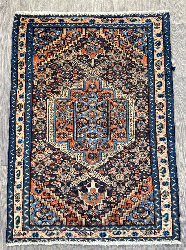 Handknotted Persian Ardabil Doormat  (67H x 94W)