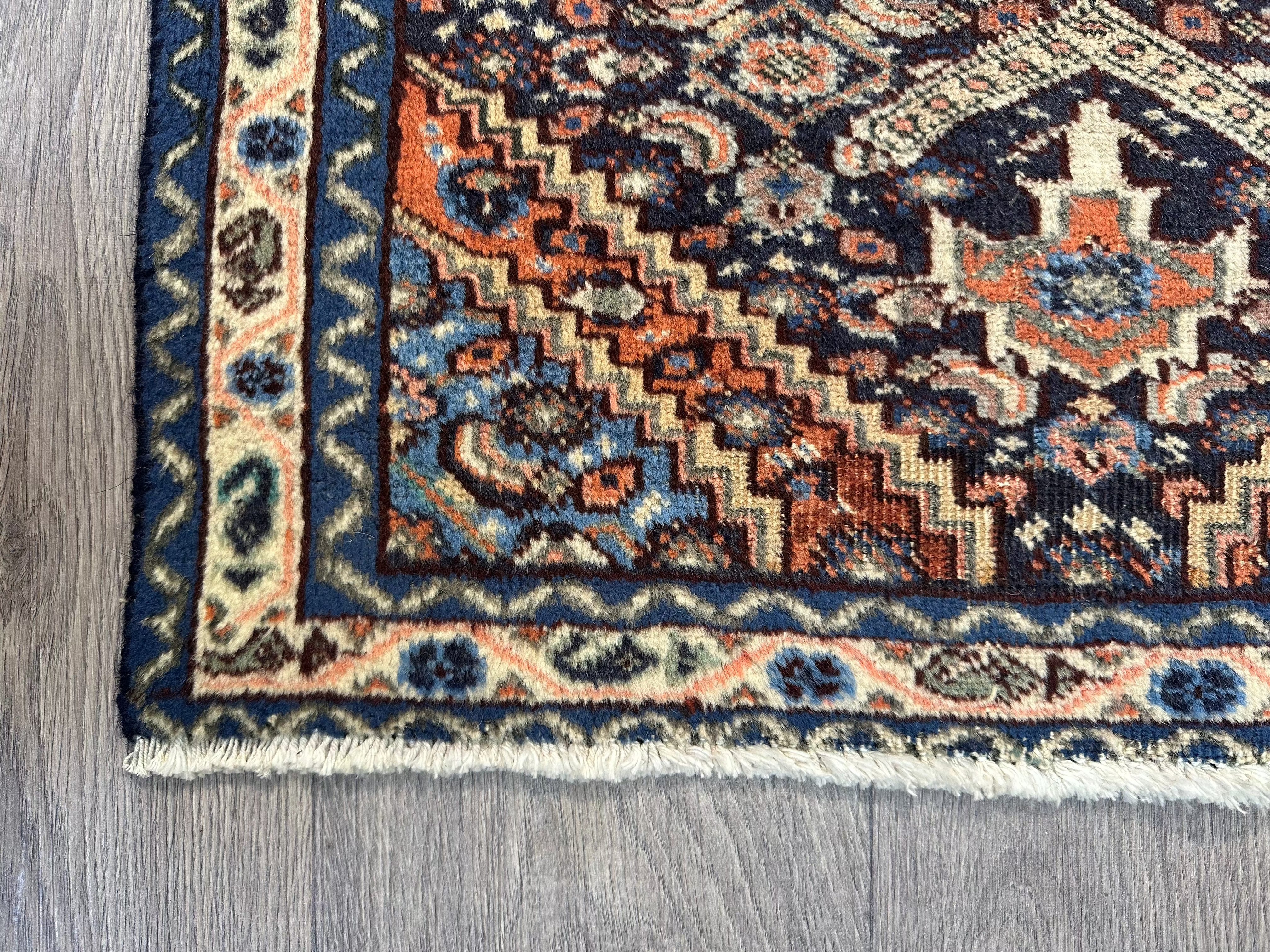 Handknotted Persian Ardabil Doormat  (67H x 94W)